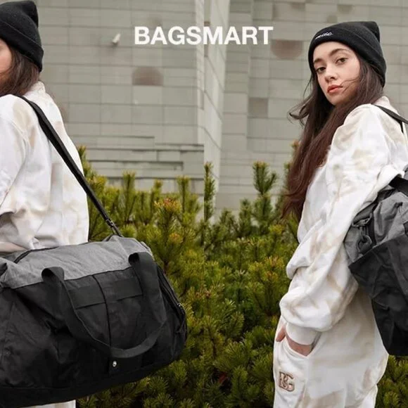 Gym Bags for Men Women, Foldable Travel Duffle Bag, Lightweight Weekender Duffel - Picture 8 of 8